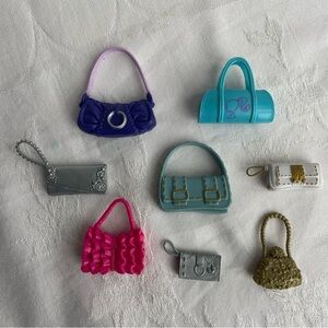 Barbie Purse Clutch Wristlet Lot My Scene Fashionista Purple Pink Ruffle 8 pcs